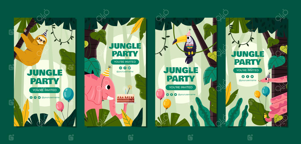 داستان‌های اینستاگرام: جشن تولد با تم جنگل به سبک طراحی تخت