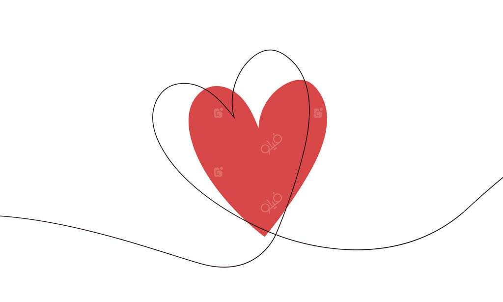 مجموعه طرح‌های هنری مینیمال قلب و عشق برای تبریک ولنتاین با گرادینت صورتی