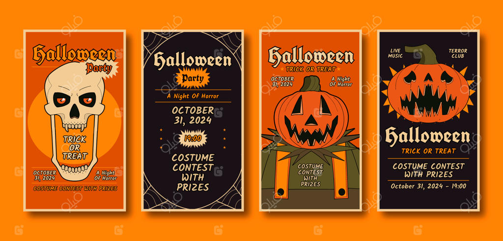 قالب اینستاگرام دست‌ساز هالووینی