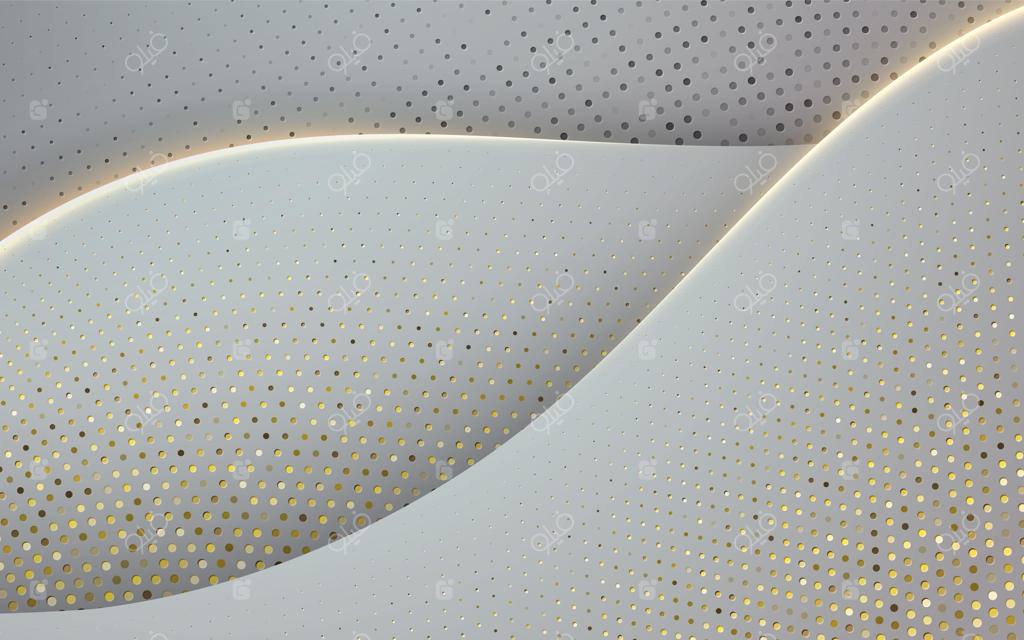 پس‌زمینه سفید بافت نیم‌تن طلایی