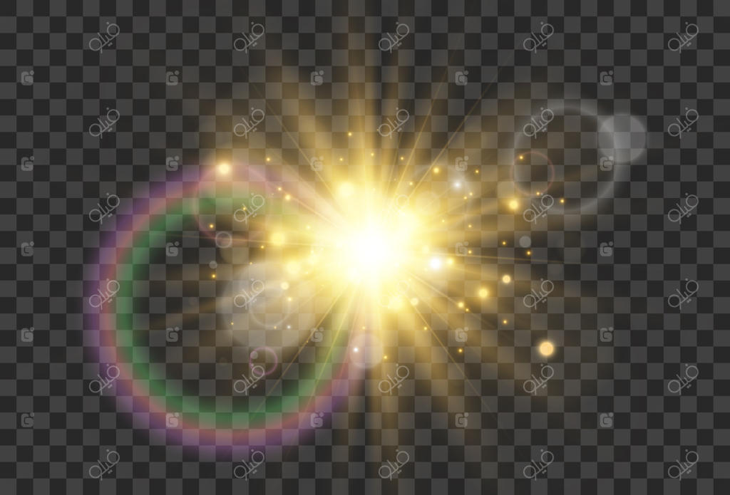 تصویر ستاره زیبا و درخشان با جلوه نوری