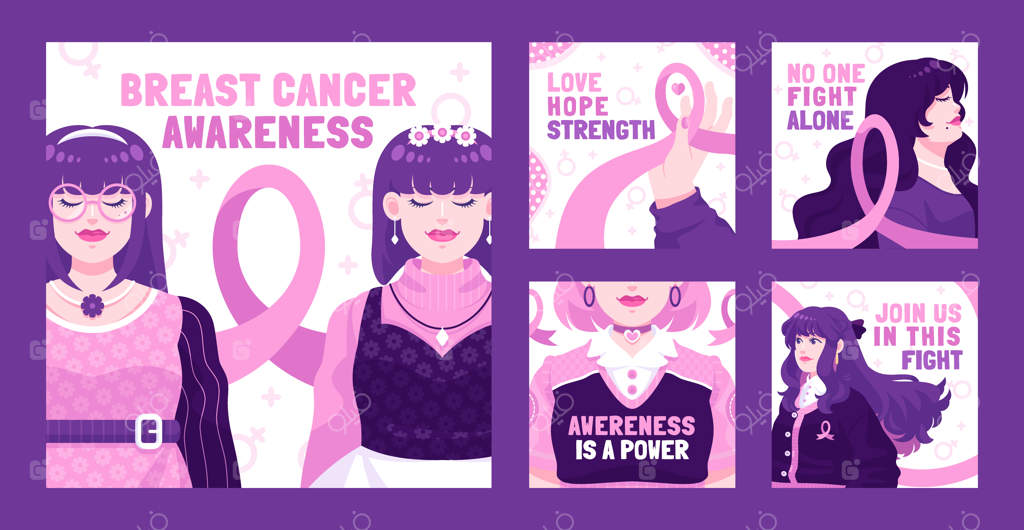 مجموعه پست‌های اینستاگرام برای ماه آگاهی از سرطان سینه