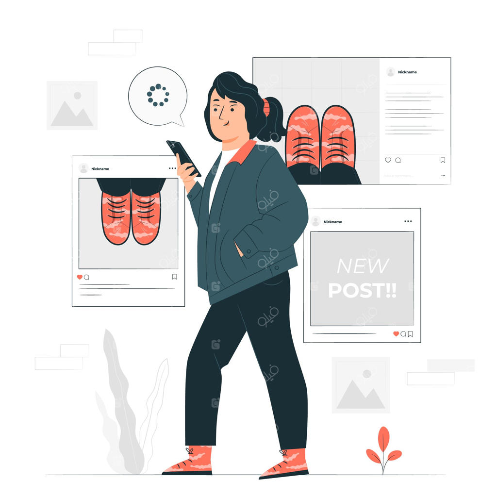 تصویرسازی مفهوم به‌روزرسانی اجتماعی