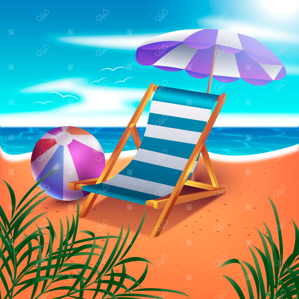 تصویرسازی واقع‌گرایانه تخت آفتاب‌گیری