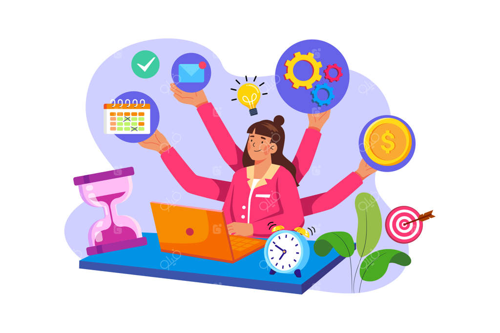 زن موفق با بهره‌وری بالا