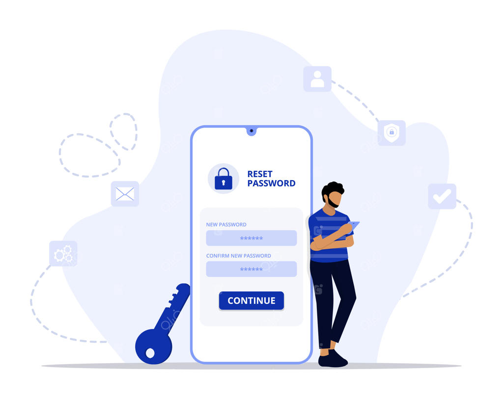 تصویرسازی مفهومی بازنشانی رمز عبور