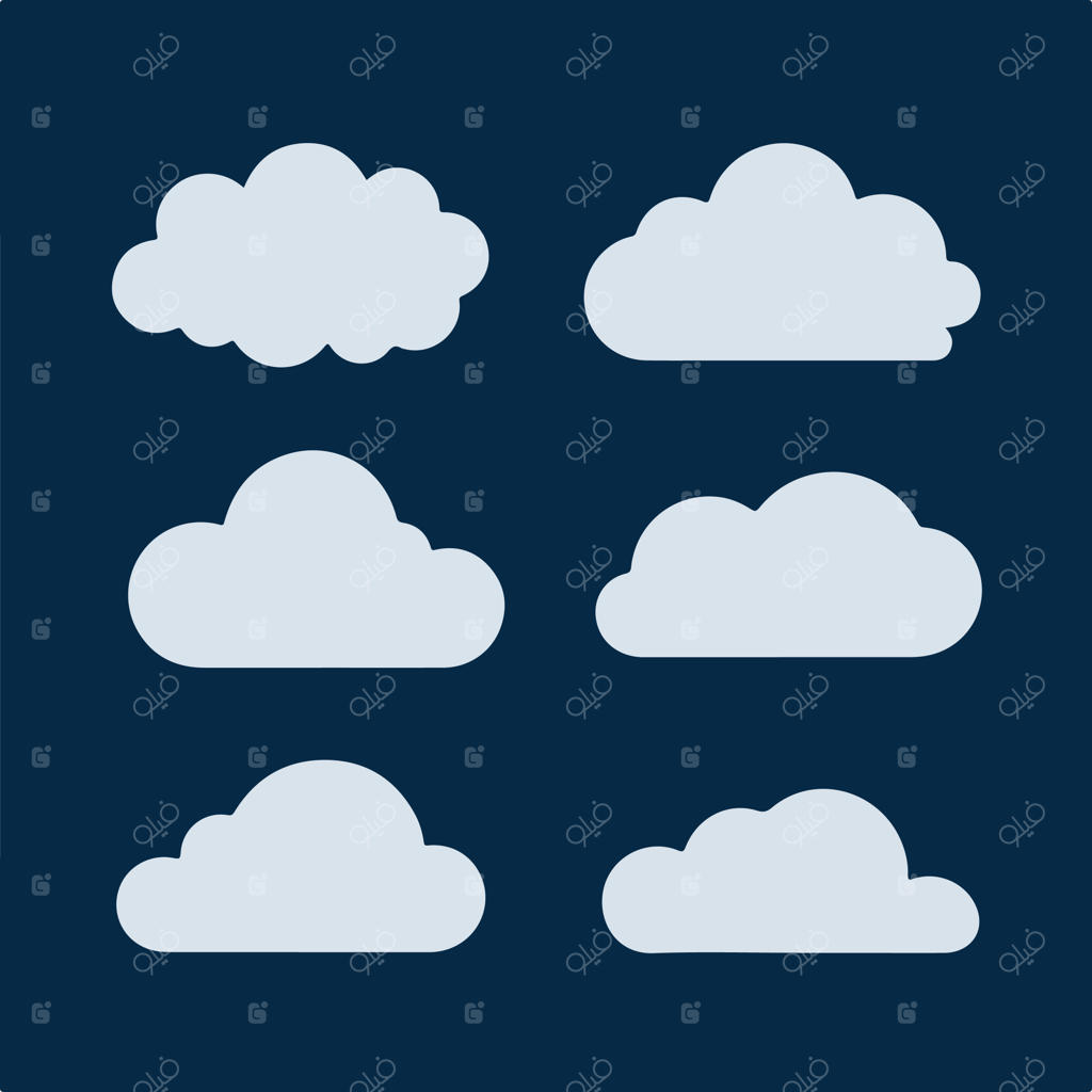 پس‌زمینه آبی با ابر سفید