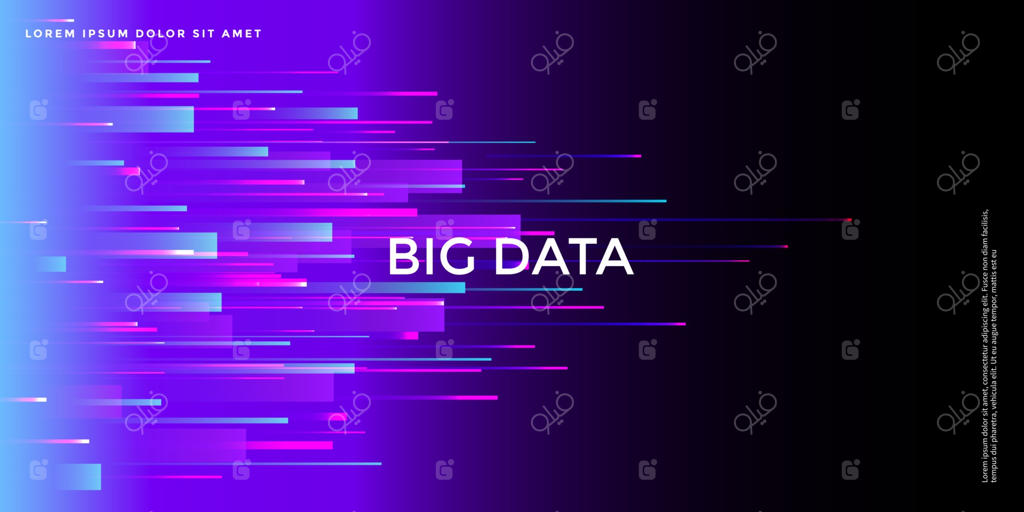 زمینه تکنولوژی پیشرفته: مفهوم انتزاعی 5G و داده‌های کلان