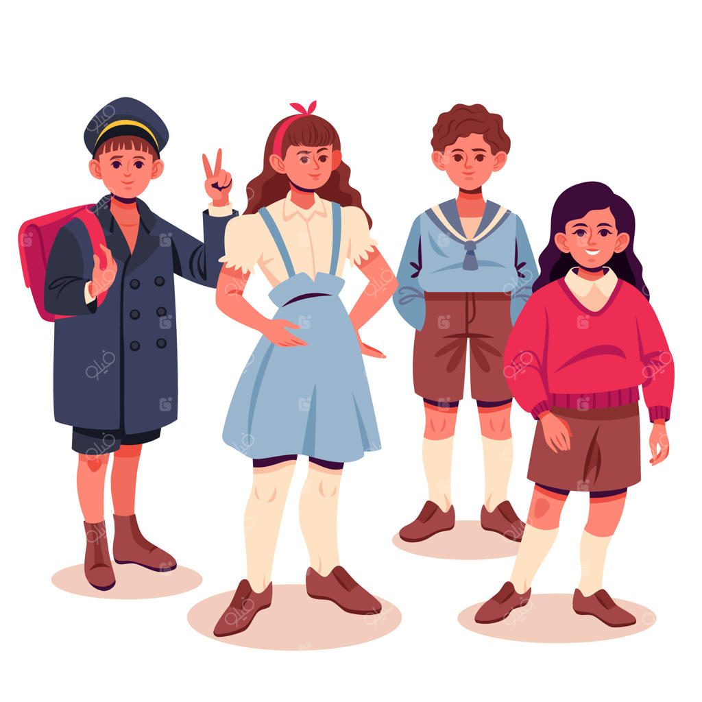 تصویرسازی شخصیت‌های دهه ۴۰ به صورت دست‌کشیده