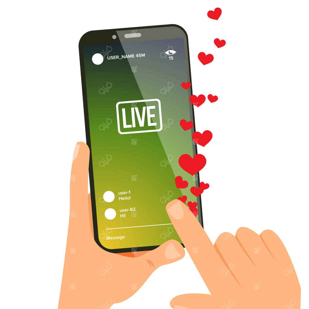 داستان‌ها، دستانی با موبایل در دست