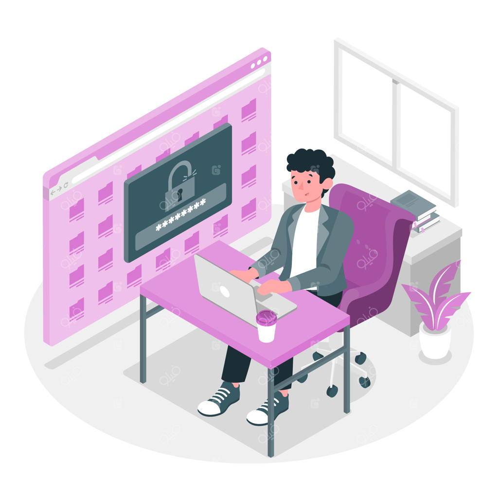 تصویرسازی مفهوم ورود امن