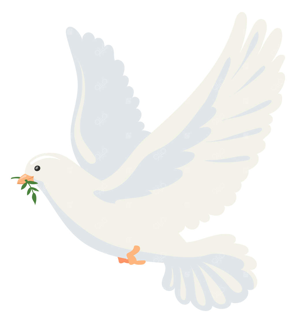 کبوتر حامل برگ سبز - آیکون پرنده پرنده کارتونی