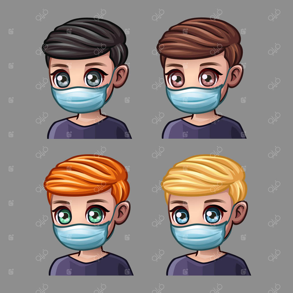 مردی با ماسک پزشکی