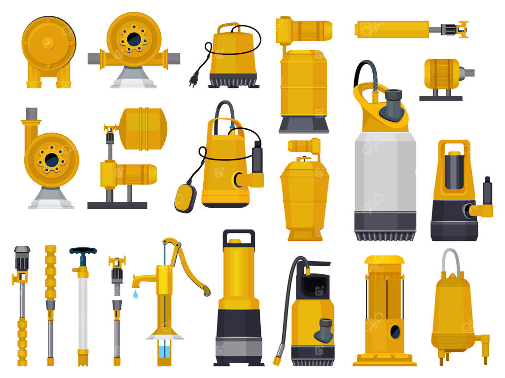 پمپ‌های صنعتی آب: ایستگاه کمپرسور آهنی با مخازن ذخیره آب