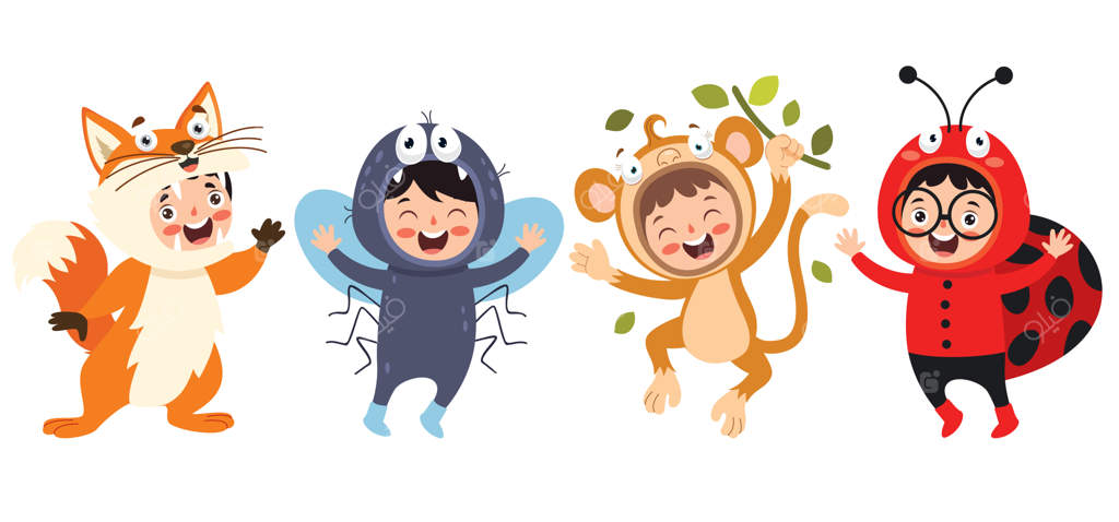 کودکان بامزه در لباس حیوانات