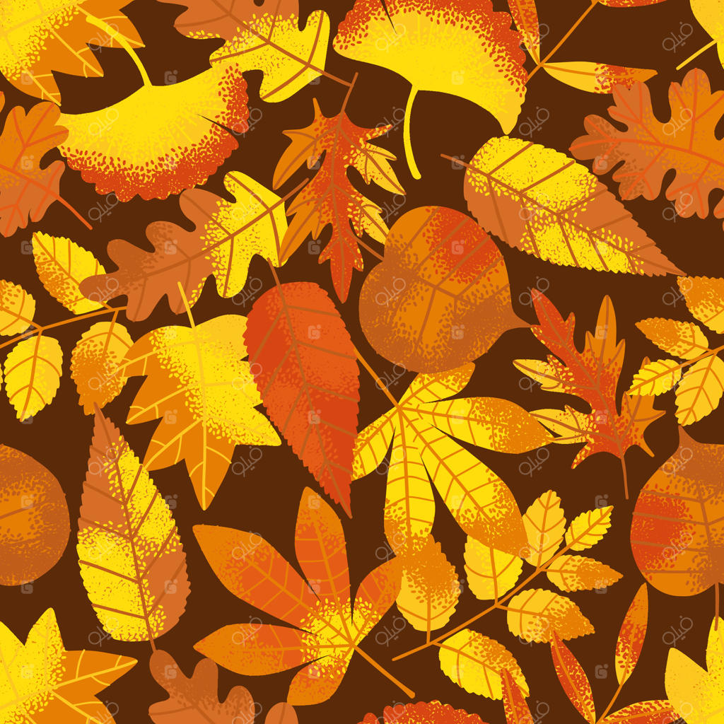 پترن برگ های پاییزی زیبا برای طراحی خلاقانه - فایل وکتور حرفه‌ای