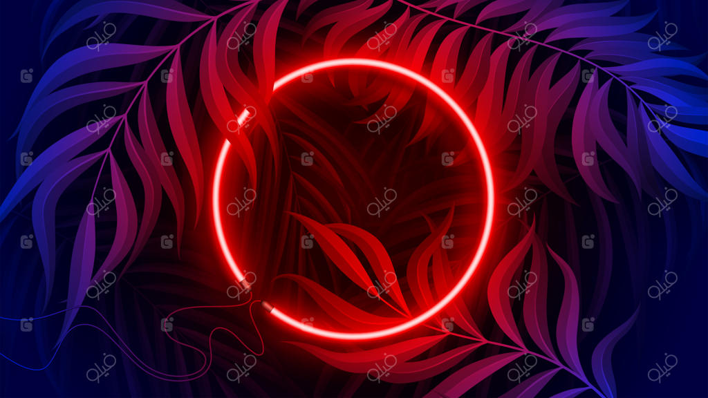 تصویر مفهوم بنر نور نئون با رنگ فلورسننت