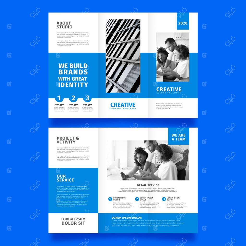 طراحی قالب بروشور سه‌لتّه ساده