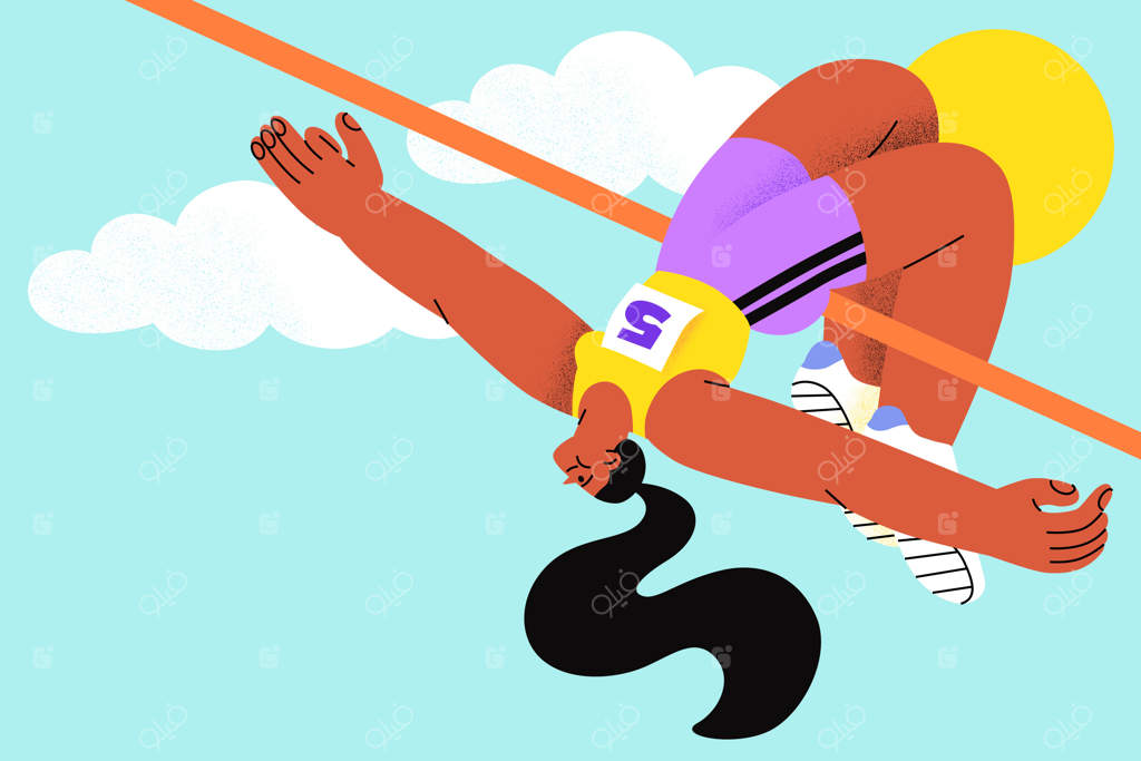 پس‌زمینه ورزشکاران نقاشی دستی