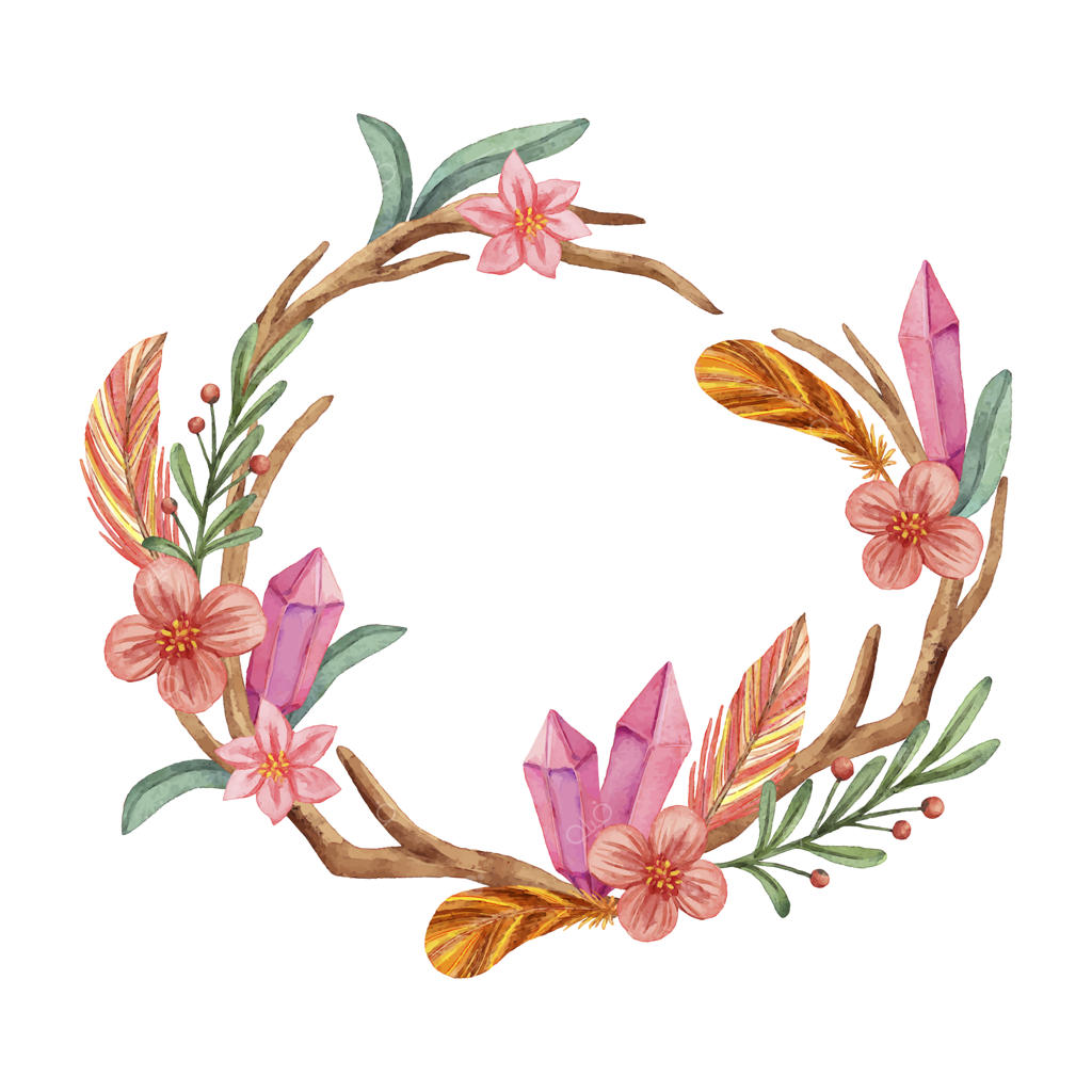 طراحی قاب آبرنگی به سبک بوهو