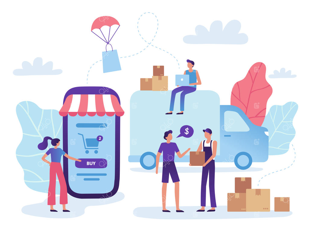 تحویل فروشگاه آنلاین: خرید و ارسال محصولات از فروشگاه اینترنتی و بازار کالاها