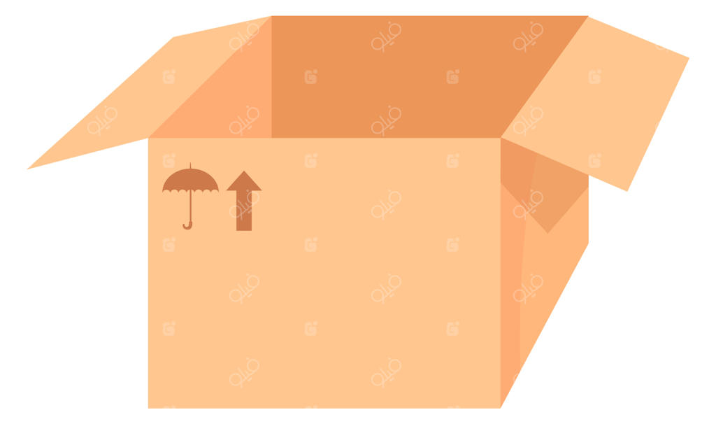 نماد جعبه مقوایی باز - بسته خالی