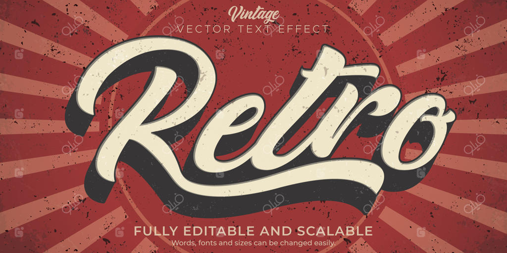 قالب افکت متنی رترو وینتیج