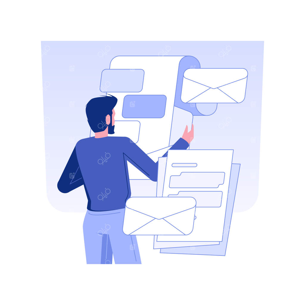 ایده‌ نگارش نامه‌های تجاری به همراه تصویرگری وکتور