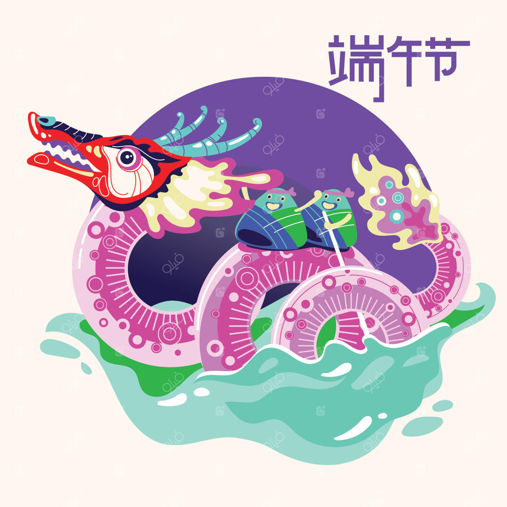 تصویرسازی کوفته برنجی‌های چینی بامزه در جشنواره قایق اژدها