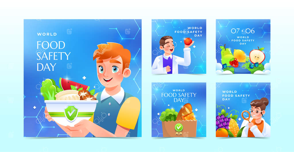 مجموعه پست‌های اینستاگرامی برای آگاهی‌بخشی روز جهانی ایمنی غذا
