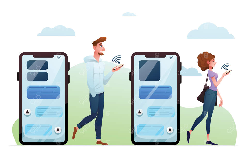 ارتباطات اجتماعی مردم از طریق اینترنت با استفاده از تلفن هوشمند