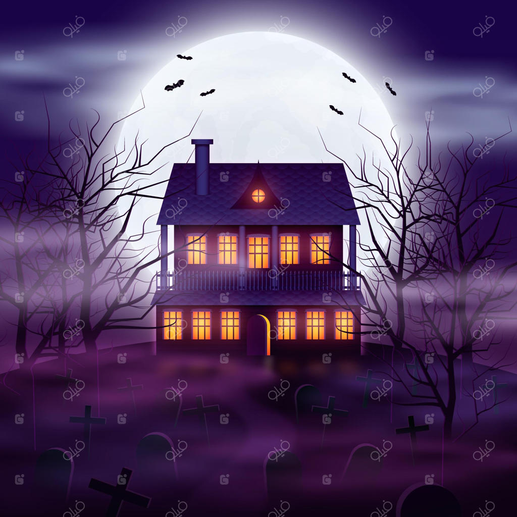 تصویرسازی خانه هالووین واقعی‌گرایانه