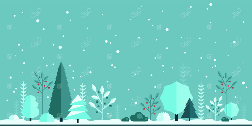 پس‌زمینه‌ جنگل زمستانی ساده و جذاب برای طراحی شما