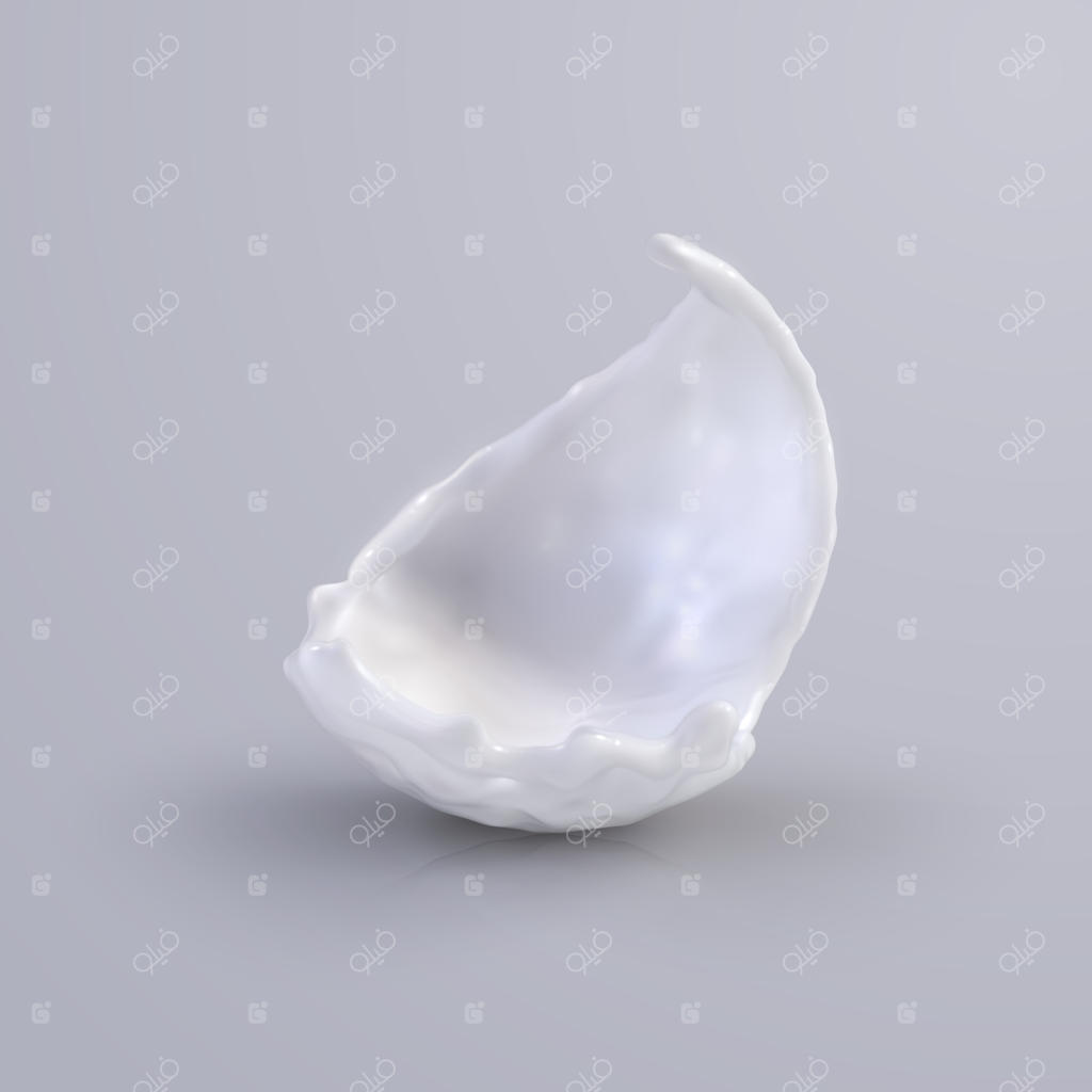 شکل پاشیدن شیر مایع