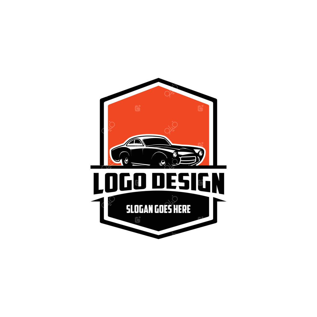 آرم لوگوی آماده خودروی موستانگ. بهترین گزینه برای الگوی لوگوی شرکت خودروهای کلاسیک آمریکایی.