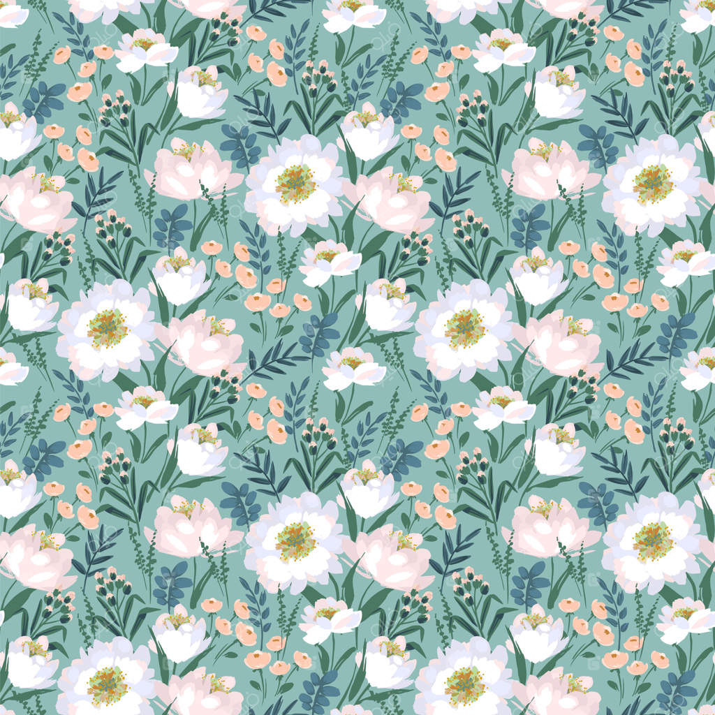 طرح یکپارچه گل‌ها: طراحی وکتور برای جلد کاغذ، پارچه، دکور داخلی و بیشتر