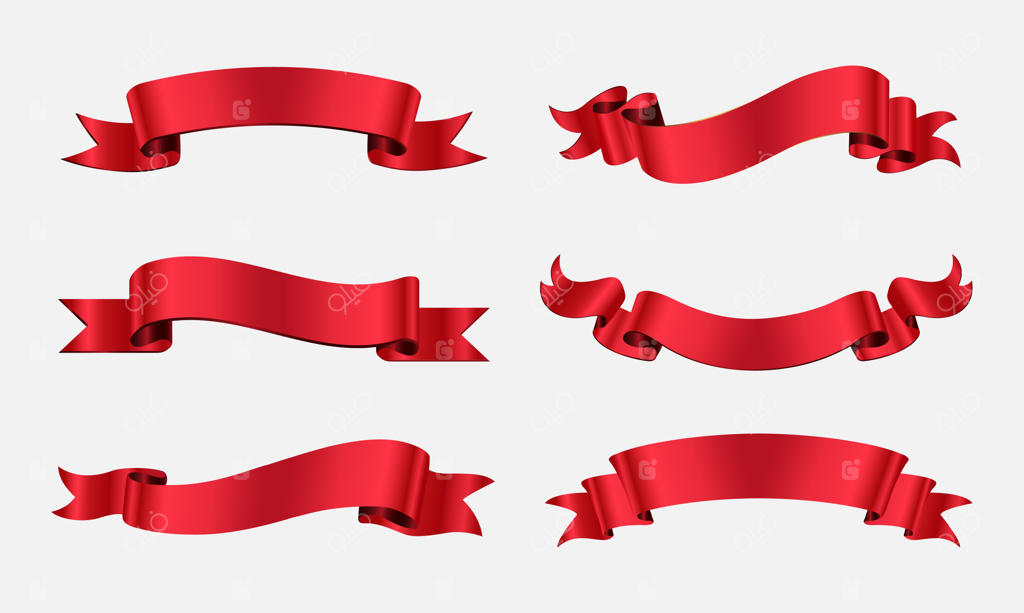 بنرهای روبانی قرمز