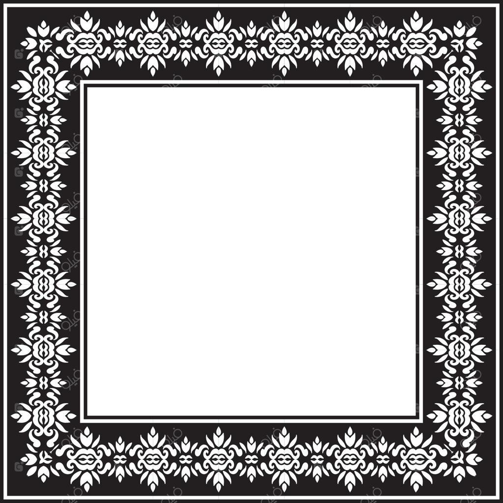 قاب تزئینی قومیتی با حاشیه‌ی شیک وینتیج.