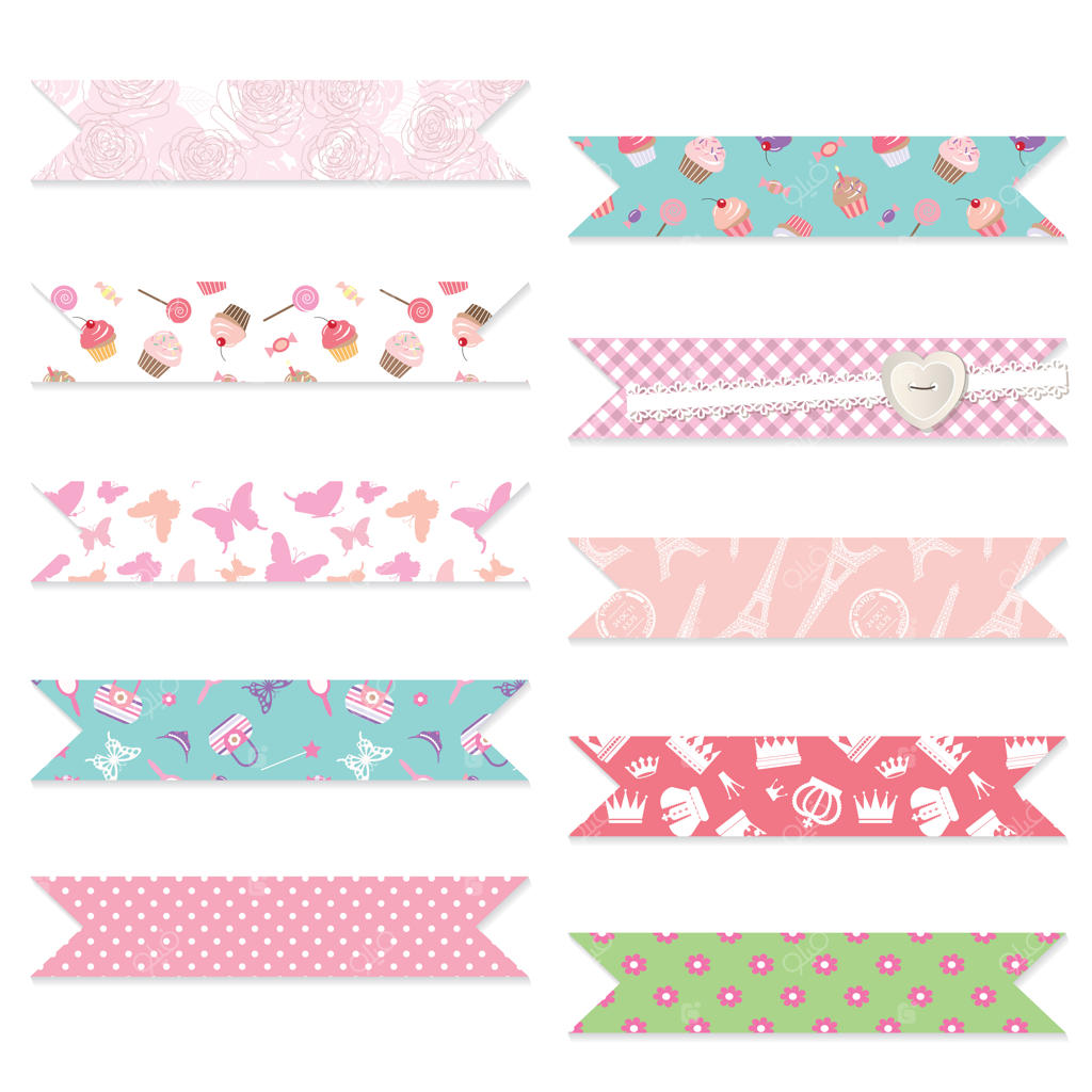 مجموعه روبان‌های رنگی و شادمانی.