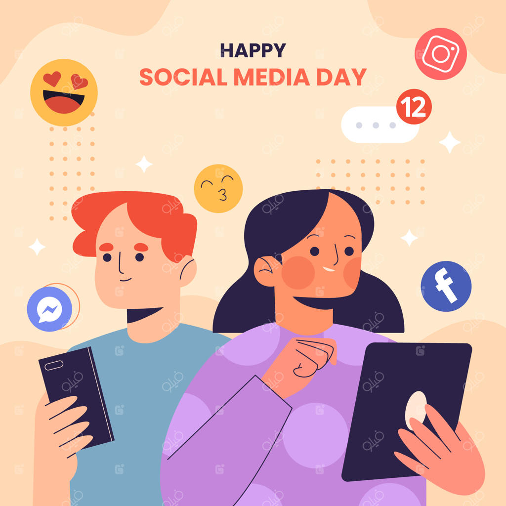 تصویرسازی برای جشن روز رسانه‌های اجتماعی