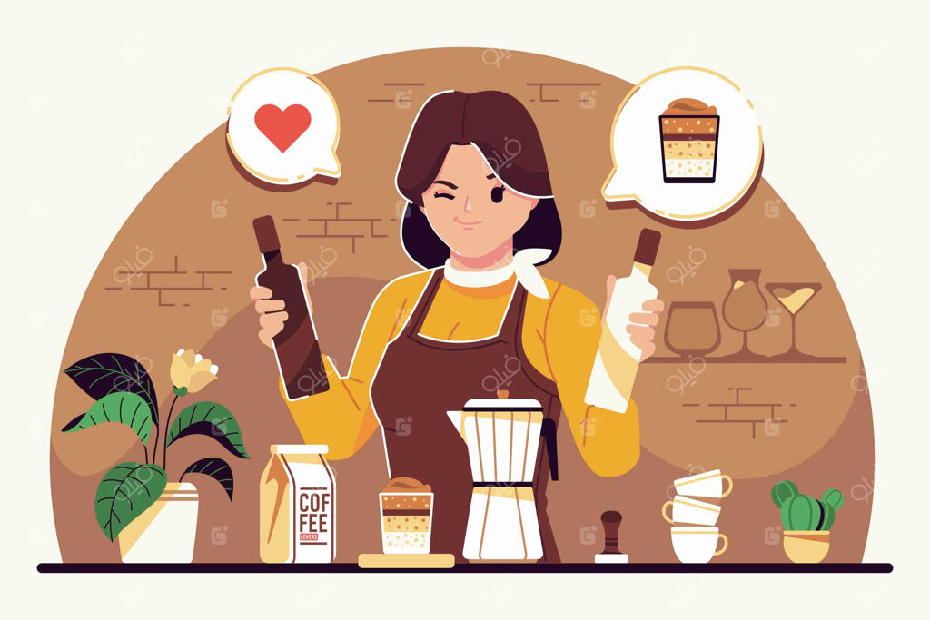 مفهوم تصویرسازی ساده باریستا