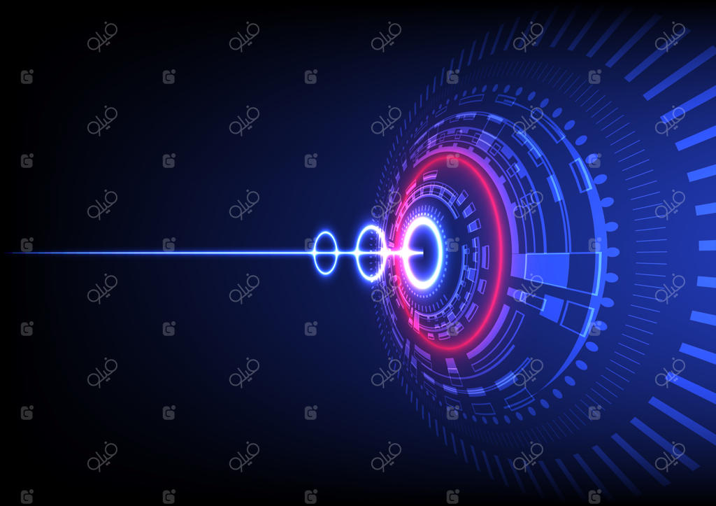 نور آبی انتزاعی زمینه فناوری دیجیتال پیشرفته آینده‌نگر