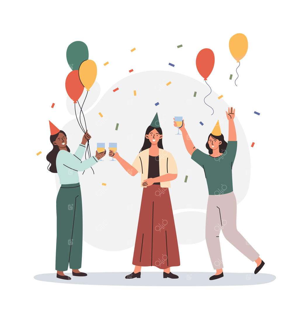 جشن و شادی مردم با کاغذپاشی رنگی