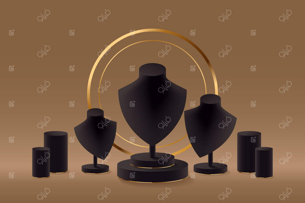 پودیوم نمایش زیورآلات واقعی‌نما