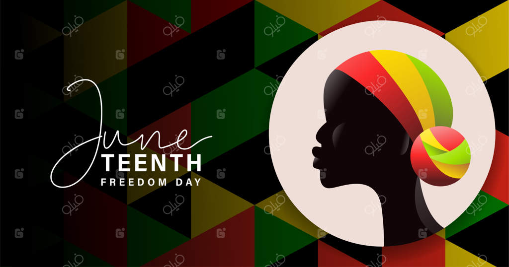 روز استقلال جونتینث - روز آزادی یا رهایی - زنده باد سیاه‌پوستان (طرح برداری)