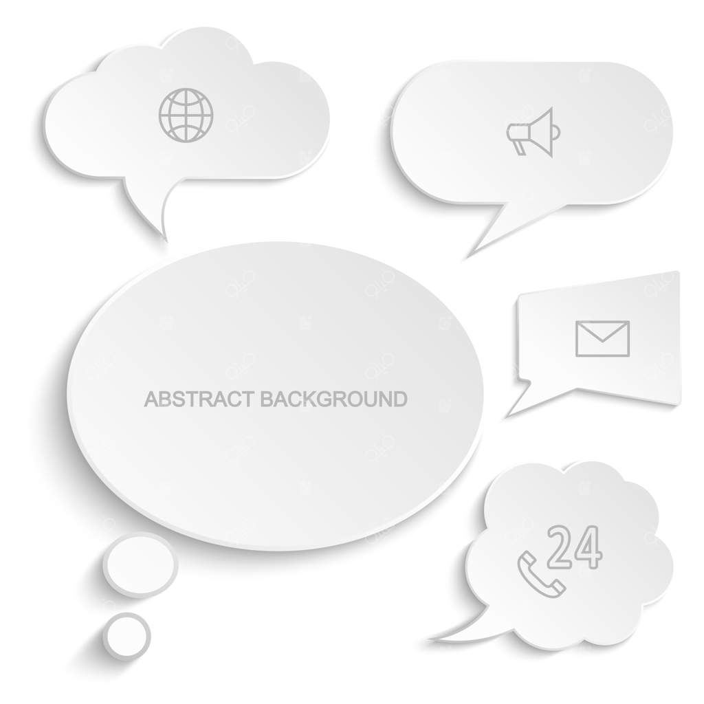 مجموعه حباب‌های گفتاری کاغذی