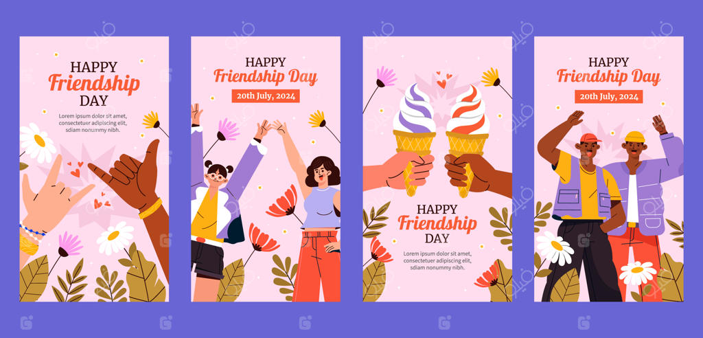 مجموعه استوری‌های اینستاگرام برای روز دوست