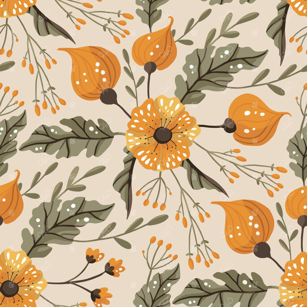 پترن یکپارچه با طرح گل