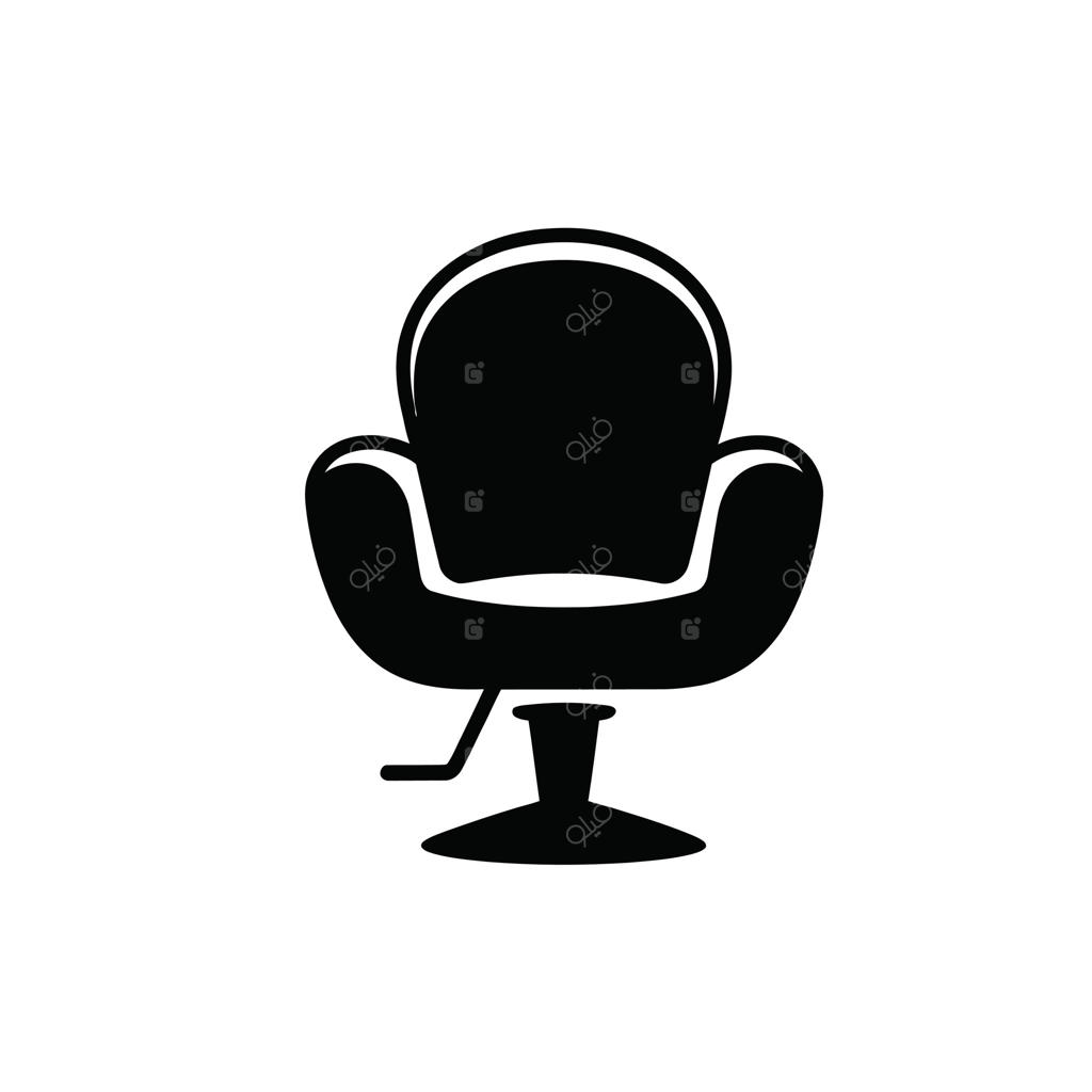 تصویر نمادین صندلی آرایشگری مشکی شیک