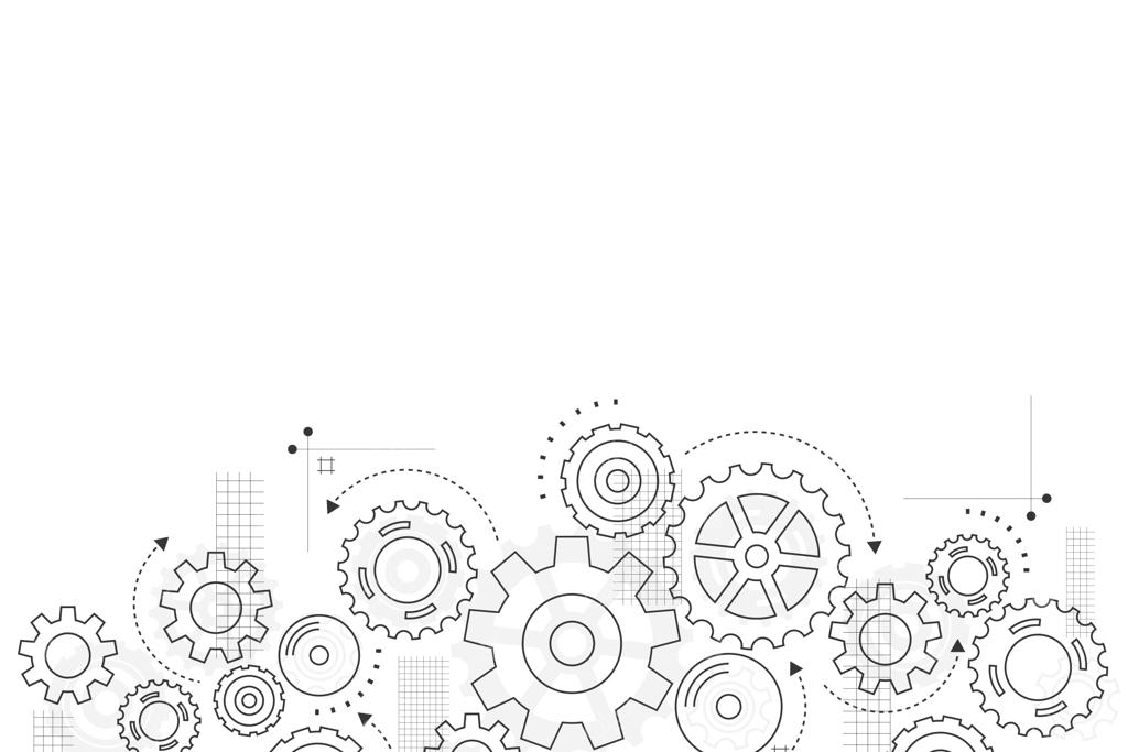 تصویرسازی وکتور پس‌زمینه انتزاعی مکانیزم چرخ‌دنده و تکنولوژی ماشین